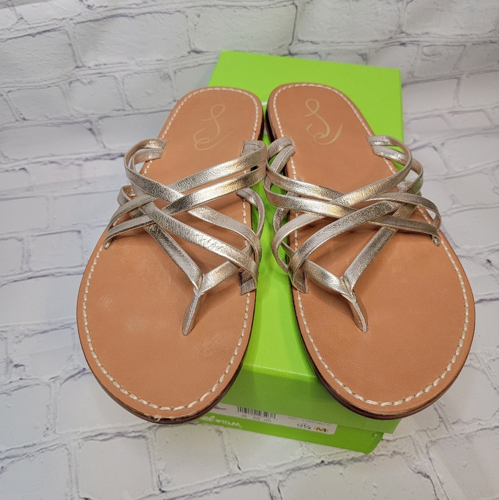 Sam Edleman Marinea Gold Leather 9.5 M